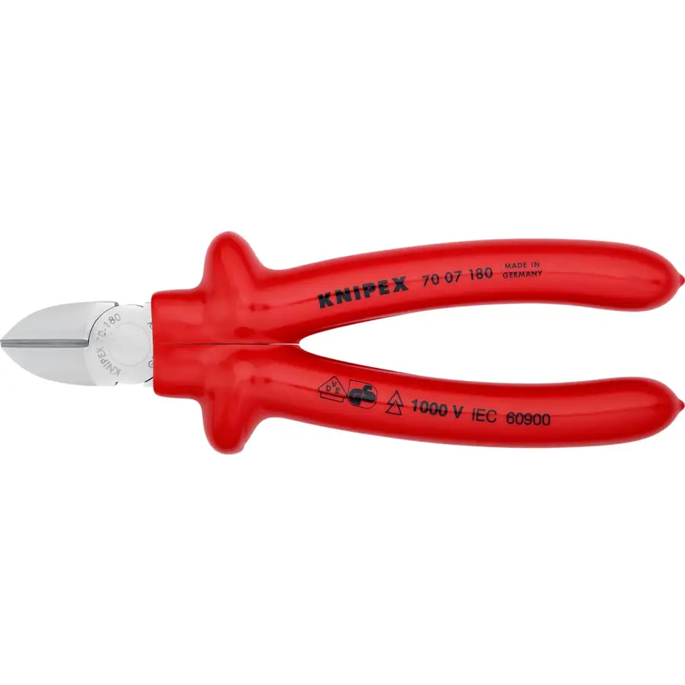 Кусачки боковые хромированные 180 мм Knipex 70 07 180