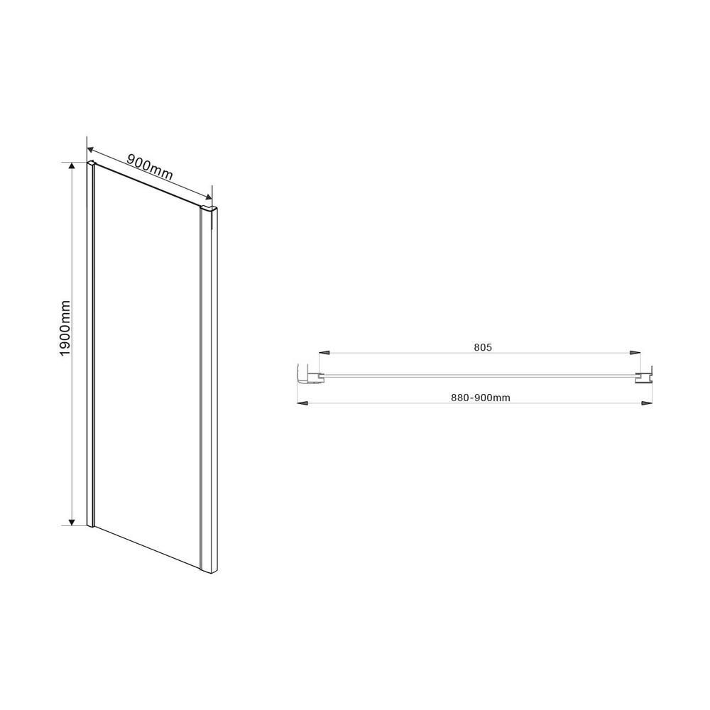 Душевой уголок Интра (Intra) VSR-1I901090CL, 900/1000*900, хром, стекло прозрачное,