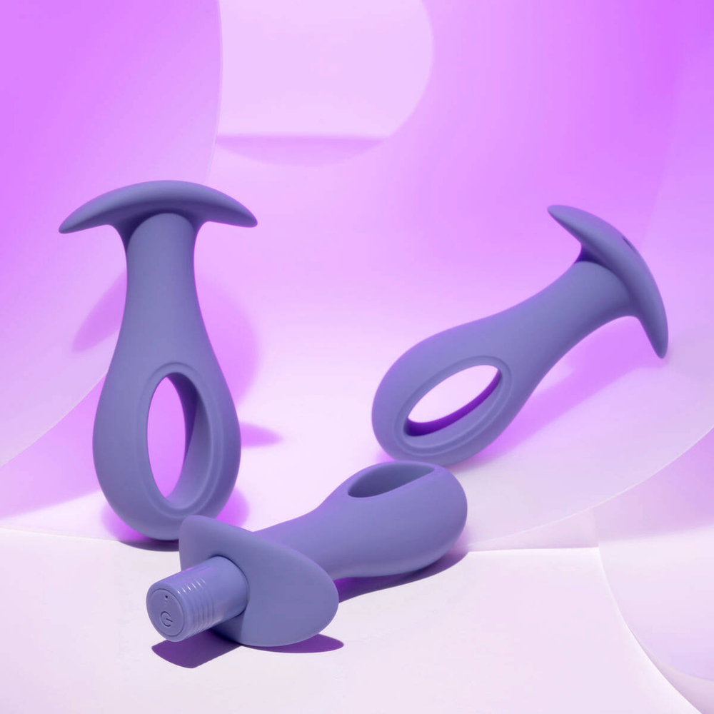 Набор анальных пробок с вибропулей Hole Punch Plug Set