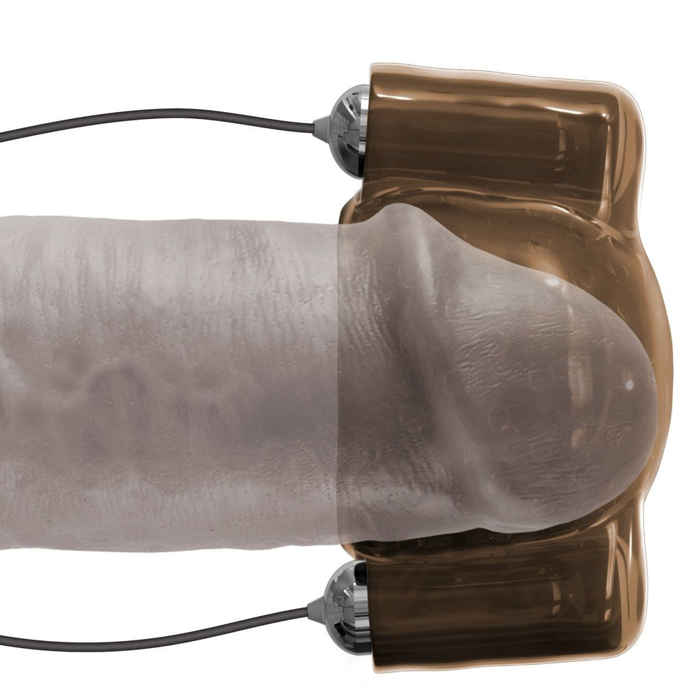 Дымчатый вибростимулятор головки пениса Dual Vibrating Head Teaser (Цвет: дымчатый)