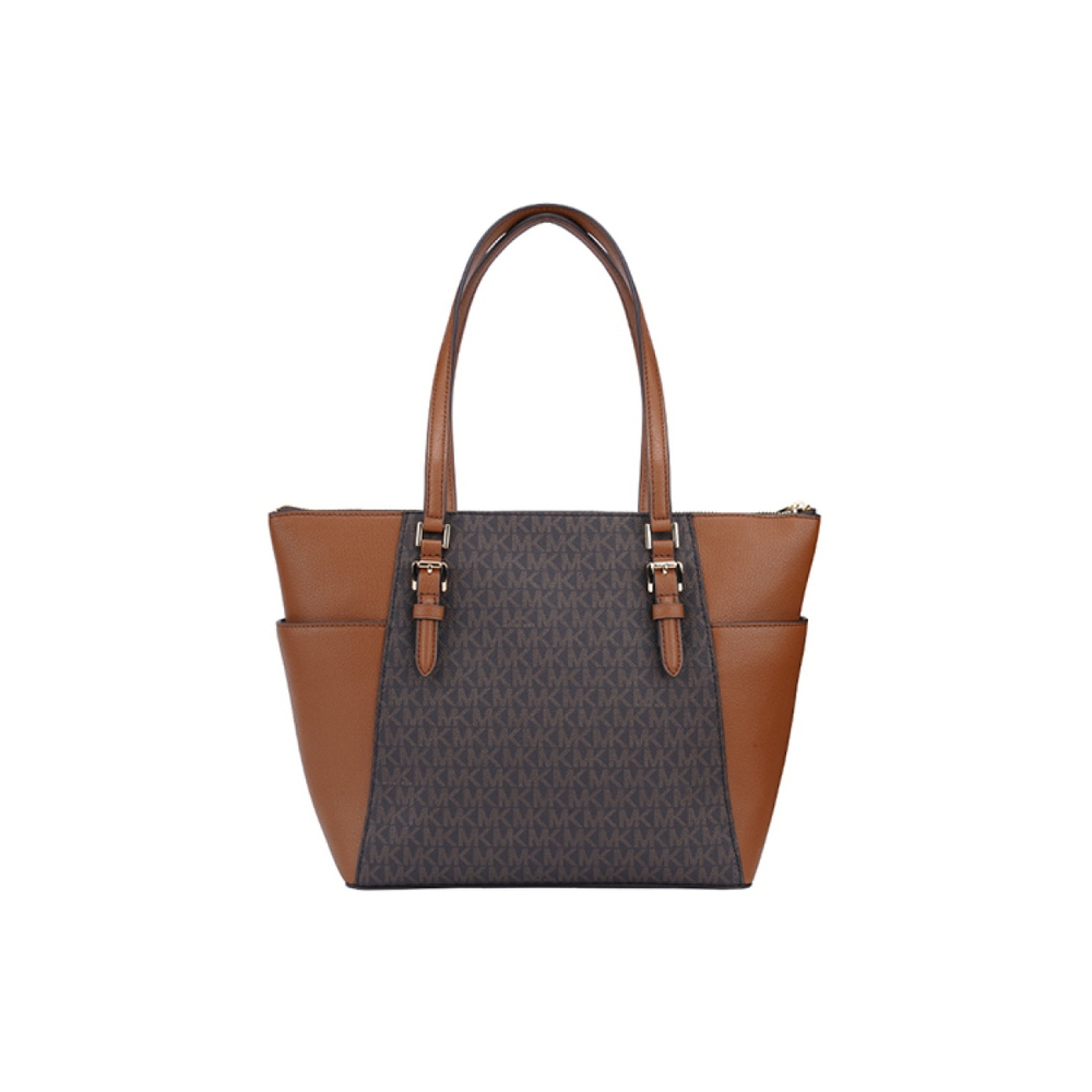 Сумка MICHAEL KORS MK Charlotte PVC Tote, 35T0GCFT3B-BROWN