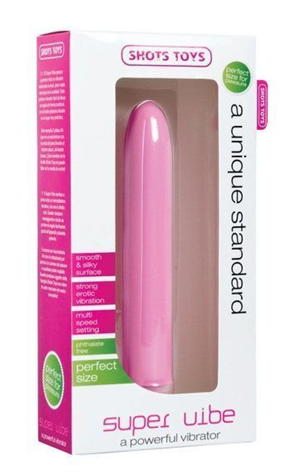 Розовый классический вибратор Super Vibe - 17,2 см