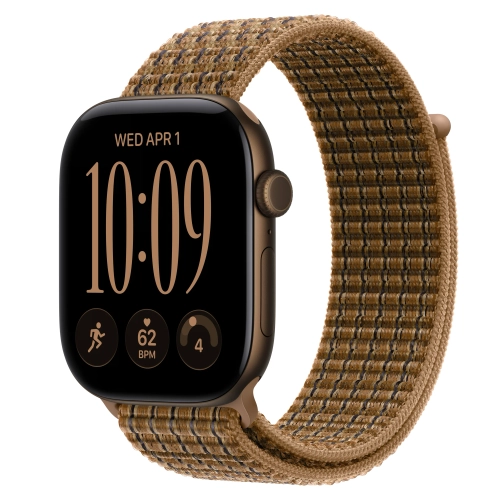 Умные часы Apple Watch Series 12 GPS, 46mm, Dark Bronze Aluminum Case with Light Umber Plaid Sport Loop