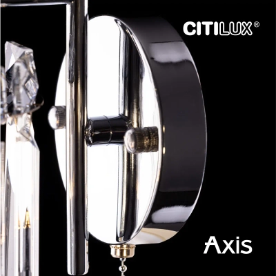 Citilux AXIS CL313411 Бра хрустальное с выключателем Хром