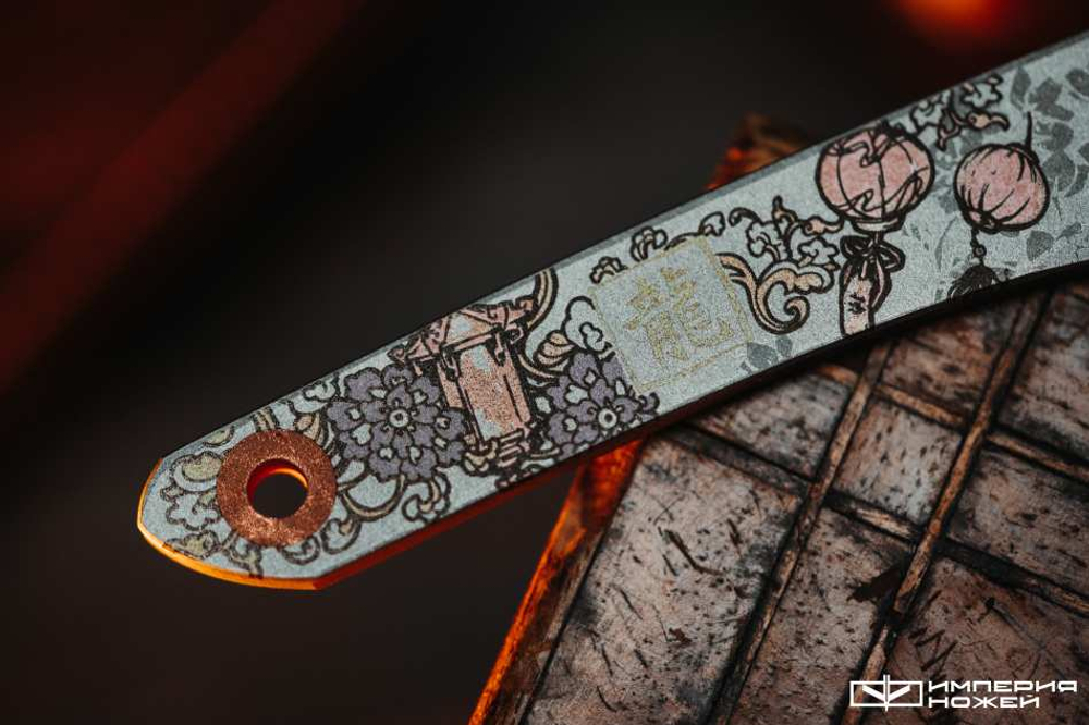 Нож NC Custom KOI Dragon, Grey
