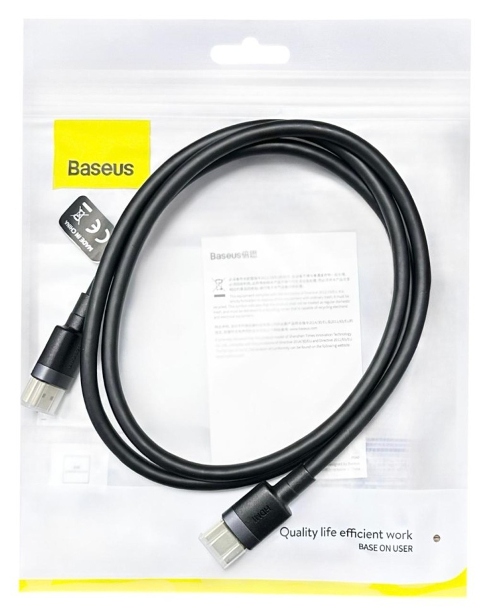 Кабель Baseus Cafule HDMI на HDMI 1м (CADKLF-E01)
