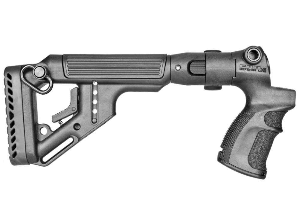 Складной приклад на Mossberg 500/590, Maverick 88, черный, FAB-Defense