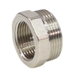 Футорка латунь никель Ду 15х8 (1/2"х1/4") НР/ВР VALFEX VF.581.N.012.014
