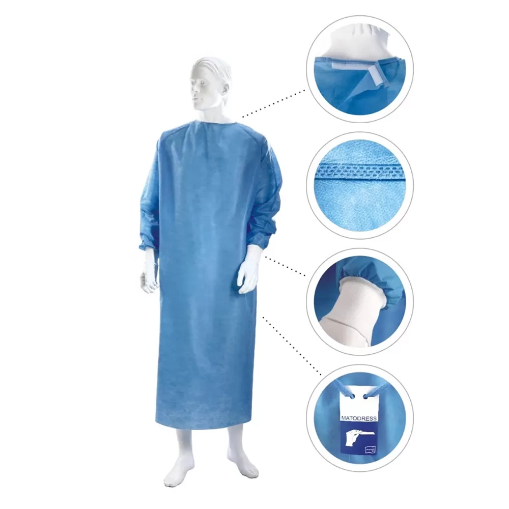 Халат Matodress Standart полипропиленовый размер L нестерильный №10 MA-142-WLOK-606