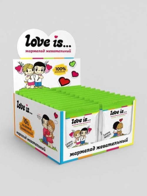 Набор мармелад жевательный ЖуйМиксик Love is... "Мята-Лимон-Лайм" 20 шт