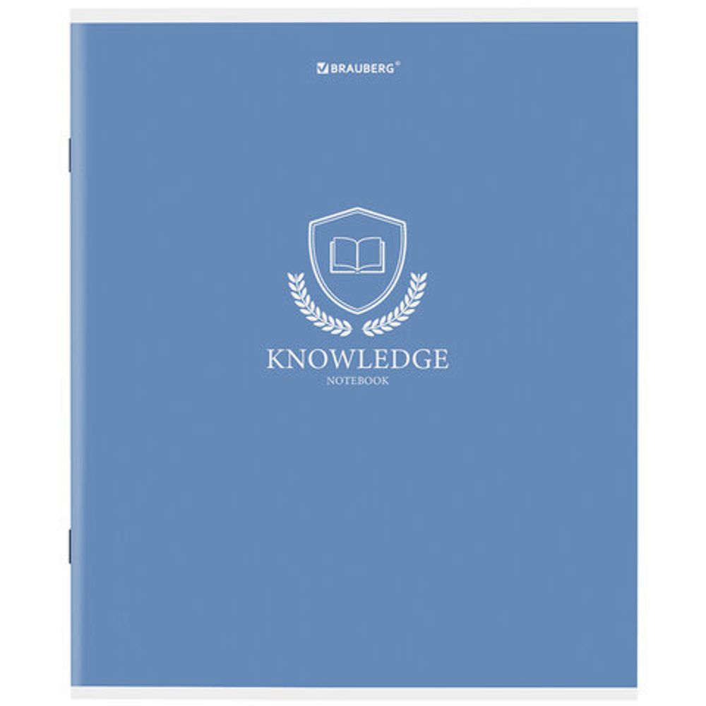 Тетрадь А5, 80 л., BRAUBERG, скоба, клетка, обложка картон, "Knowledge", 404409, 5шт