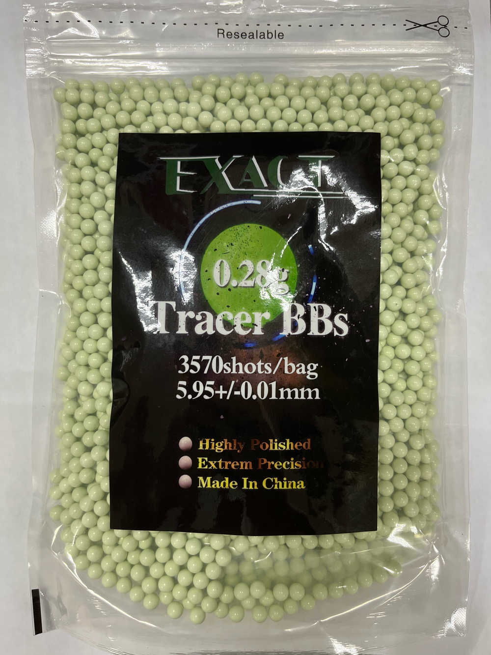 Шары EXACT трассирующие 0,28g (1кг, зеленые)