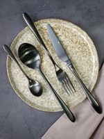 Ложка чайная ,покрытие PVD,черный матовый цвет,серия "Alessi-Black" P.L.