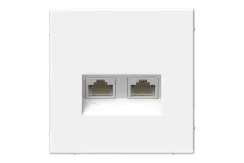 Розетка RJ45 Systeme Electric ARTGALLERY двойная белый 39397