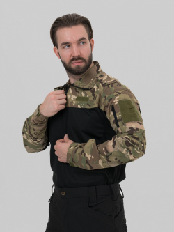 ФУТБОЛКА REMINGTON TACTICAL FROG LONG SLEEVE ZIPPER COLLAR CP