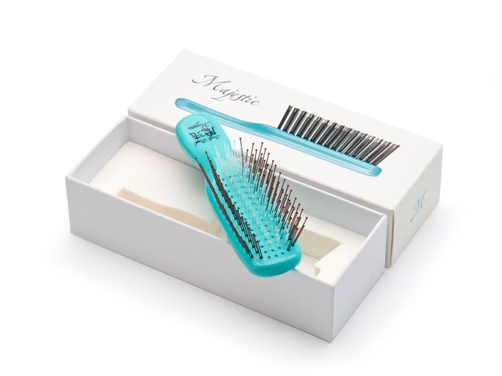 Расческа Majestic Scalp Brush бирюзовый (дорожная версия)