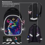 Рюкзак BRAUBERG OPTIMA, 2 отделения, с брелоком, "Butterfly catcher", СВЕТЯЩИЙСЯ, 36х27х18 см, 272097
