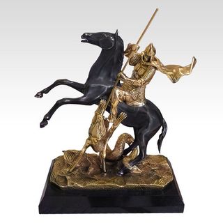 Скульптура "Георгий Победоносец" (большой, на камне (от каминных часов))