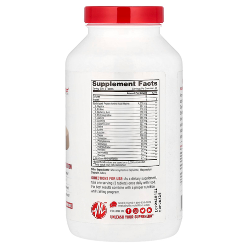 Metabolic Nutrition, Amino 4500, 180 таблеток