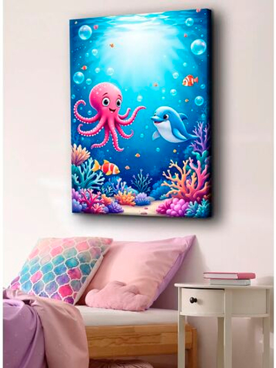 Картина "Морские друзья", галерейная 30х40см 1шт.