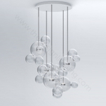 Pendant design lamp   Bolle by Giopato & Coombes (5 lampshades,  Round)