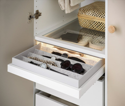 IKEA KOMPLEMENT  (ИКЕА КОМПЛЕМЕНТ)  -  Вкладыш с перегородками - светло-серый 40х53х5 см