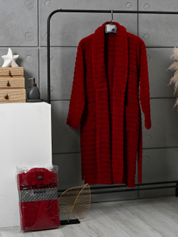 BOR00138 PIERRE CARDIN HOME Халат мужской L/XL малиновый ПВХ
