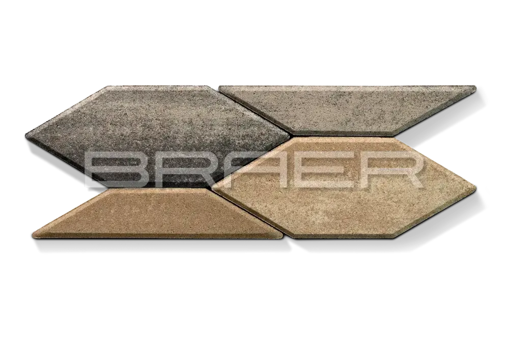 Тротуарная плитка Braer Карат, Color Mix Ночь, 80 мм