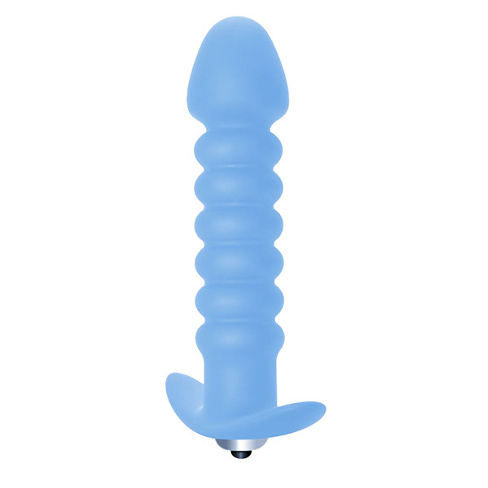 Голубая анальная вибропробка 13см Lola Games Twisted Anal Plug 5007-02lola