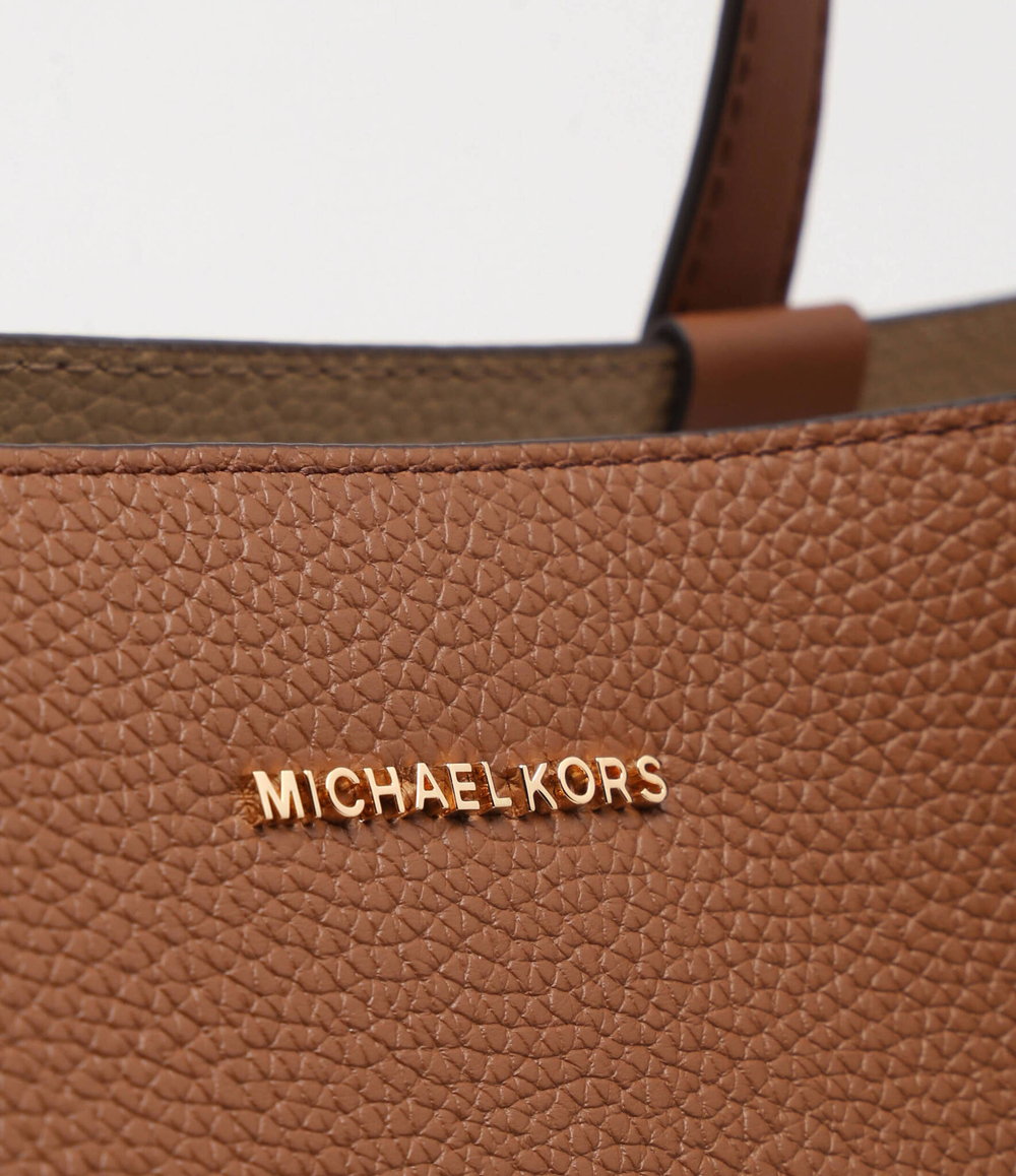Кожаный шопер двухсторонний + поясная сумка Eliza Michael Kors - коричневый(30F3GZAT4T)