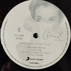 Винтажная виниловая пластинка LP Celine Dion Falling Into You (EU 2018)