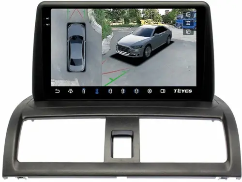 Магнитола для Honda Accord 7 2003-2008 (рамка наверх) - Teyes CC3-2K-360 монитор 9.5" 2K QLED на Android 10, Быстрая, CarPlay, 4G SIM-слот, 4 камеры в комплекте