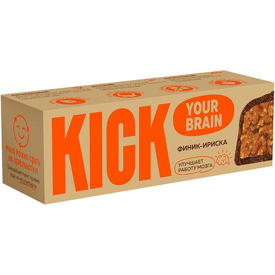 Батончик финиковый со вкусом карамели в шоколаде KICK 45 г/10 шт