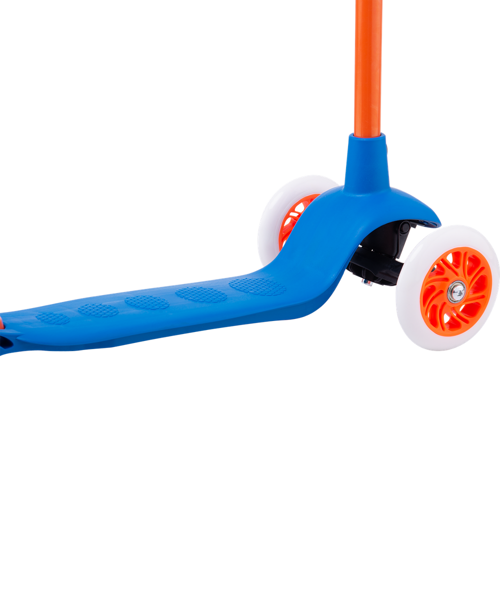 Самокат детский 3-х колесный RIDEX Hero, 120/80 мм, синий/оранжевый