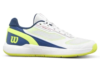 Детские Кроссовки теннисные  Wilson Rush Pro 5 JR - snow white/snow white/ensign blue