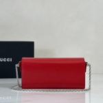Женская сумка Gucci Horsebit — красная — фото 3