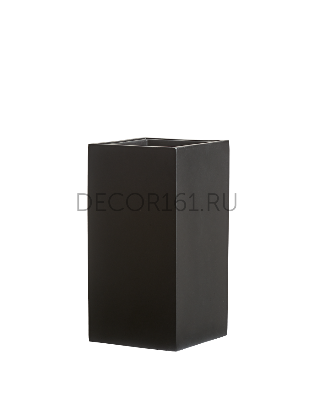 Кашпо TREEZ Effectory Black Stone Высокий куб Антрацит 31х31 см, в-97 см 1/1 41.33-12-22-086-BLCK-097