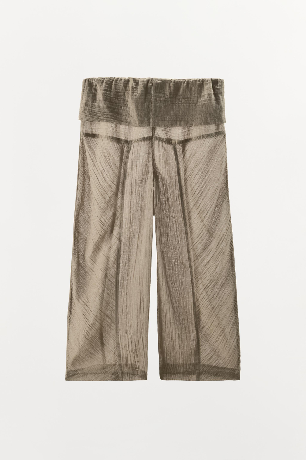 ФАКТУРНЫЕ БРЮКИ ИЗ СМЕСОВОГО ЛЬНА — ZARA
