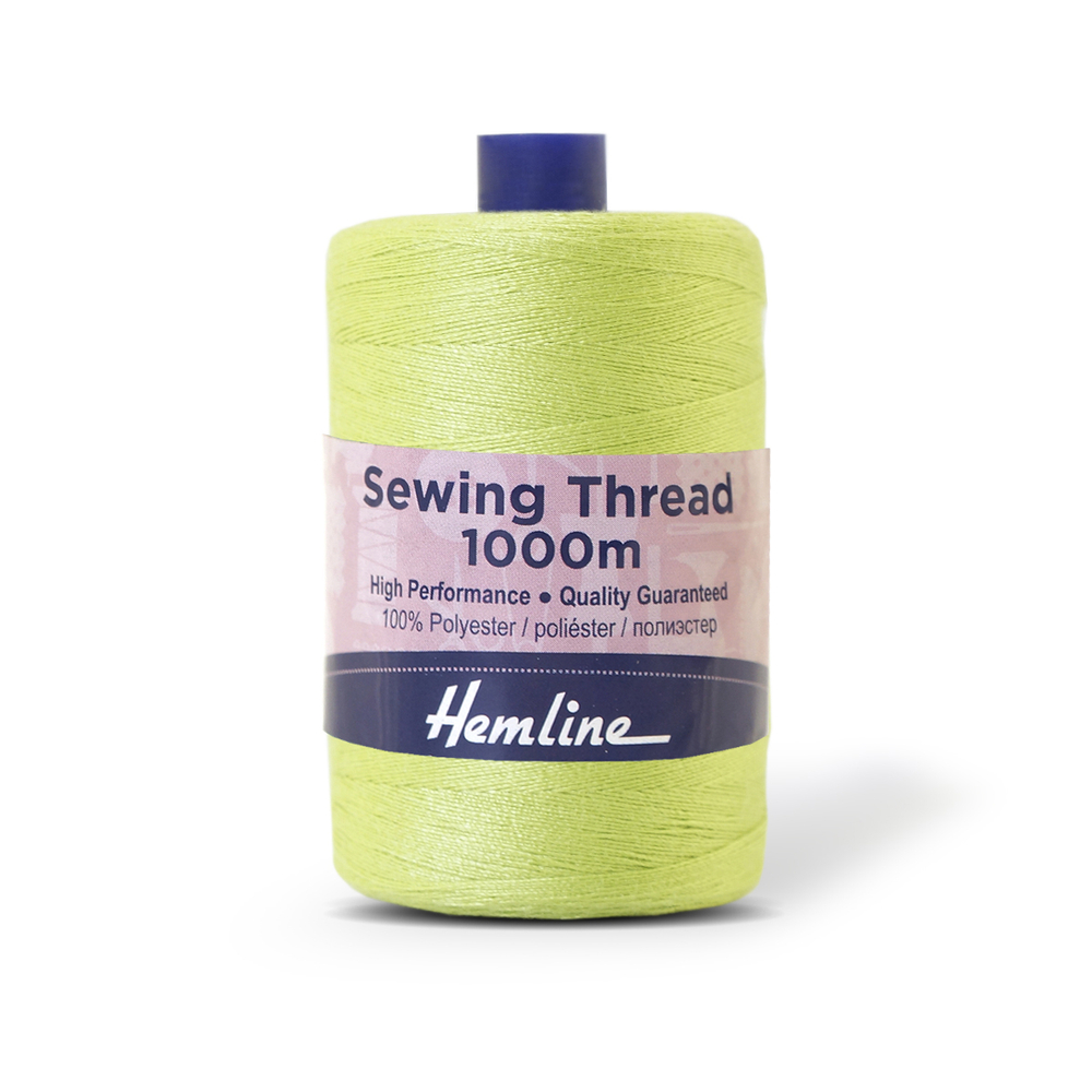 Нить универсальная Hemline для шитья, 100% полиэстер, цвет зеленый, 1000 м