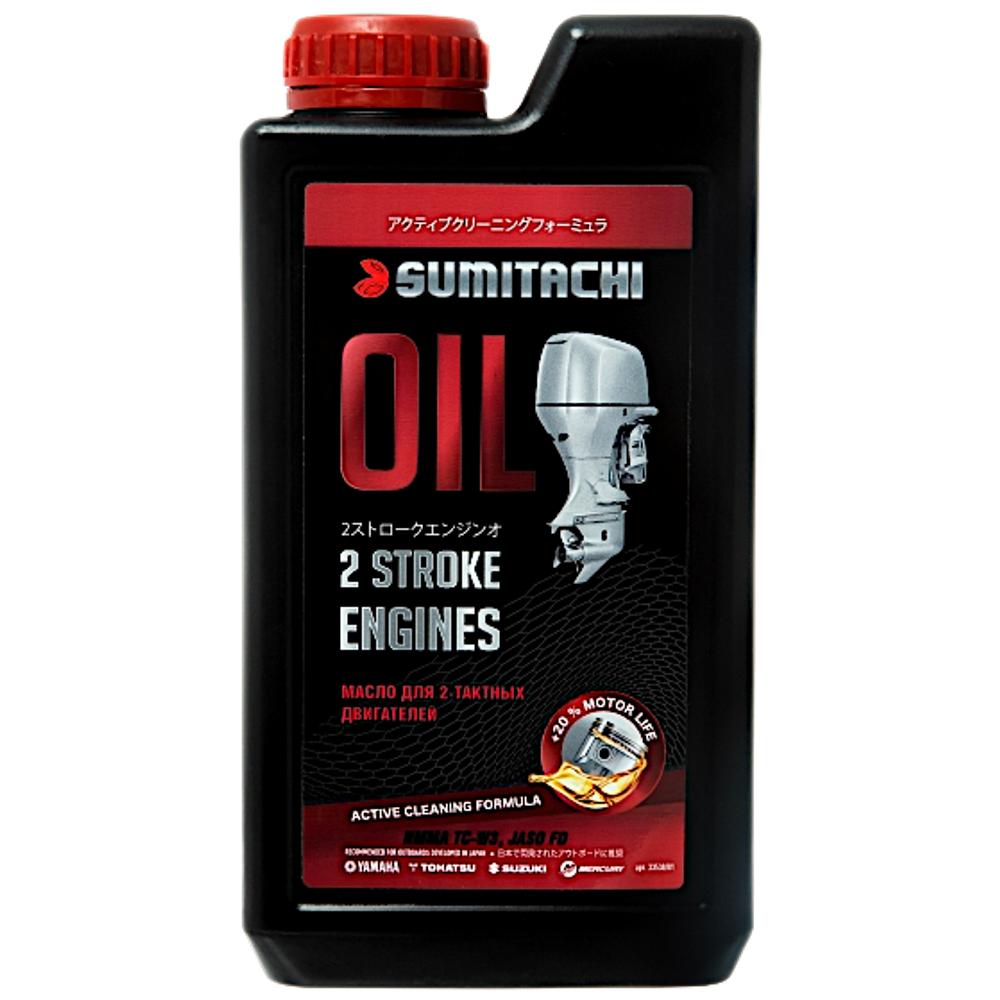 Масло мотор. 2T полусинт. Sumitachi TC-W3 1л 2-Stroke Engines Oil