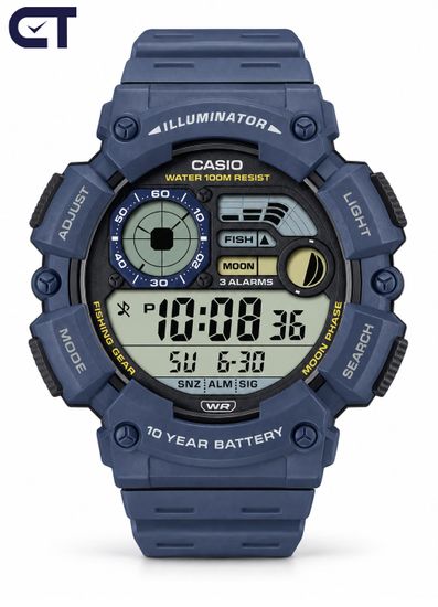 CASIO WS-1500H-2A CASIO Collection унисекс наручные часы — морской цифровой стиль, график приливов и водостойкость 100 м
