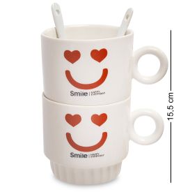 GAEM Art MUG-171/1 Набор из двух кружек «Счастливая улыбка каждый день»