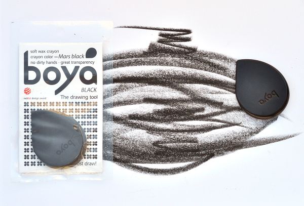 Пастель восковая Boya, мелок, 20 г, 1 шт, черный
