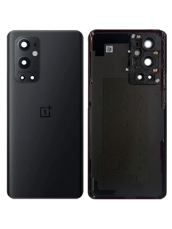 Задняя крышка для OnePlus 9 Pro черная (Stellar black) со стеклом камеры