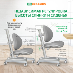 Комплект стол Vancouver Multicolor+ кресло Ortoback серый