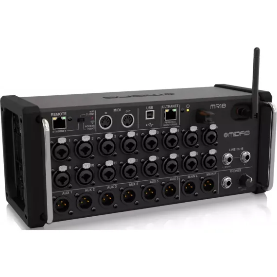 MIDAS MR18 цифровой рэковый микшер для iPad/Android , Wi-Fi