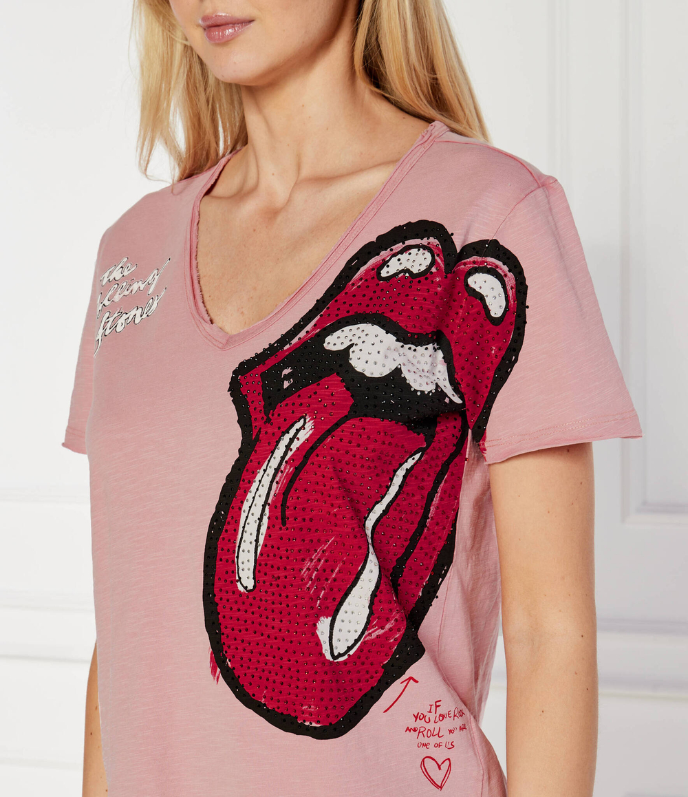 Футболка DESIGUAL. X THE ROLLING STONES Desigual - розовый(24SWTK30)