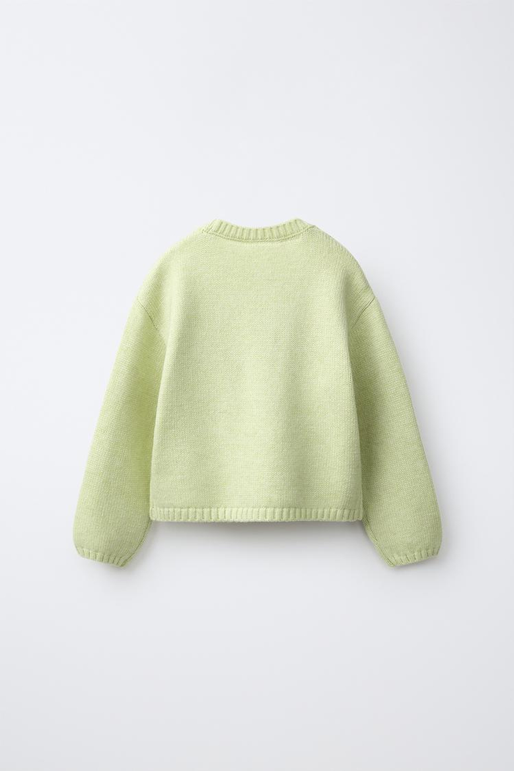 ZARA СВИТЕР ИЗ СМЕСОВОЙ ШЕРСТИ DAISY © DISNEY, ЛАЙМОВЫЙ