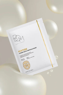 Beauty Of Majesty (BOM) Пептидная маска-ампула с золотом-PEPTIDE POWER GOLD AMPOULE MASK