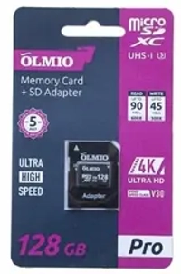 Карта памяти OLMIO microSDXC 128GB Extreme, c адаптером (45590)